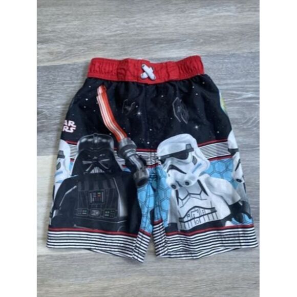 Star wars Disney swimming trunks size 4t Darth Vader. Storm Troopers LEGO - Picture 1 of 5